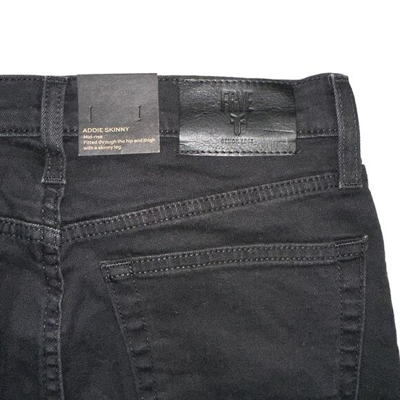 NWT Frye Addie Mid Rise Black Skinny Jeans 26 - Picture 9 of 9